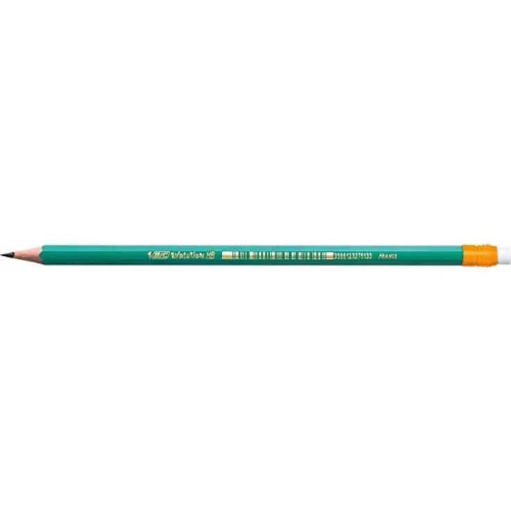 BIC Bleistift Evolution Original 655 HB mit Radierer, Schachtel à 12 Stück, grün – Bild 2