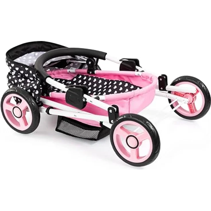 Bayer Design 12760AA Puppenwagen Cosy, modern, zusammenklappbar, inklusive Tasche, Bettdecke und Kissen, für Puppen bis 46 cm, 63x34x58 cm – Bild 5