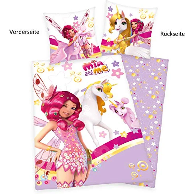 Herding Mia & Me Bettwäsche-Set, Wendemotiv, Kopfkissenbezug 80 x 80 cm, Bettbezug 135 x 200 cm, Baumwolle/Renforcé, Mehrfarbig – Bild 2