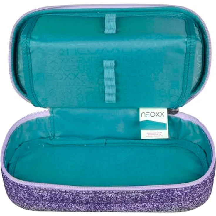 neoxx Schreibgeräteetui Schlamperbox, Jump, Glitterally perfect, teilweise aus recyceltem Material, rosa - Preisvergleich – Bild 2