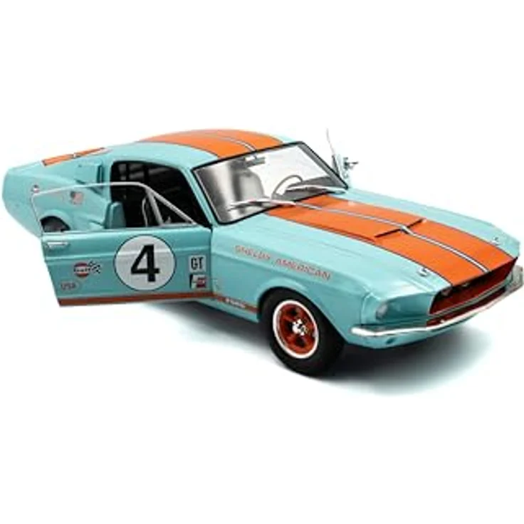 Solido 1:18 Shelby GT500 Gulf Racing Tribute, detailgetreues Spielzeugauto in mehrfarbiger Gulf Racing Gestaltung, 47,3 cm lang – Bild 2