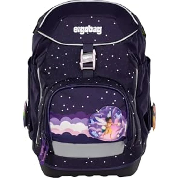 ergobag pack Set, ergonomischer Schulrucksack 6-teilig für 1. Klasse, wasserdicht, höhenverstellbar, mit Heftebox und individuellen Kletties – Bild 2