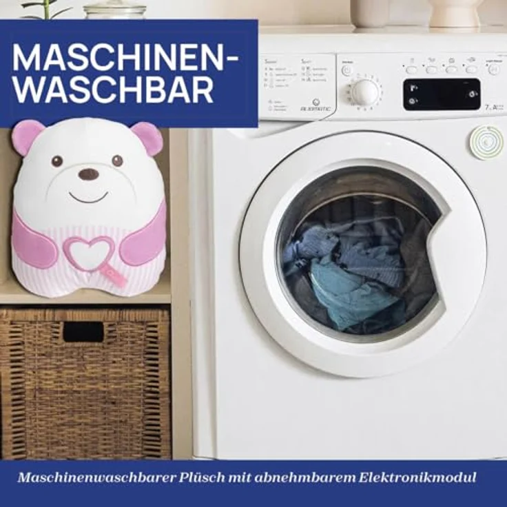 Chicco Kuscheltier Kuschelbär, mit Sound- und Lichteffekt, weich mit beruhigenden Melodien und Nachtlicht – Bild 8