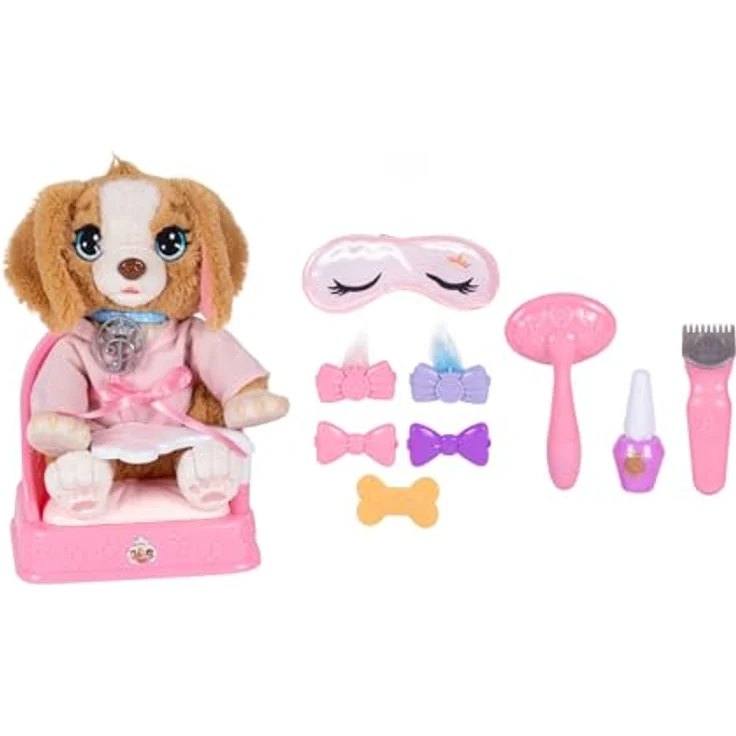 Jakks Pacific Disney Princess Style Collection My Pampered Pup, interaktiver Spielzeug-Hund mit Ton und Farbwechsel-Nägeln, ab 3 Jahren – Bild 1