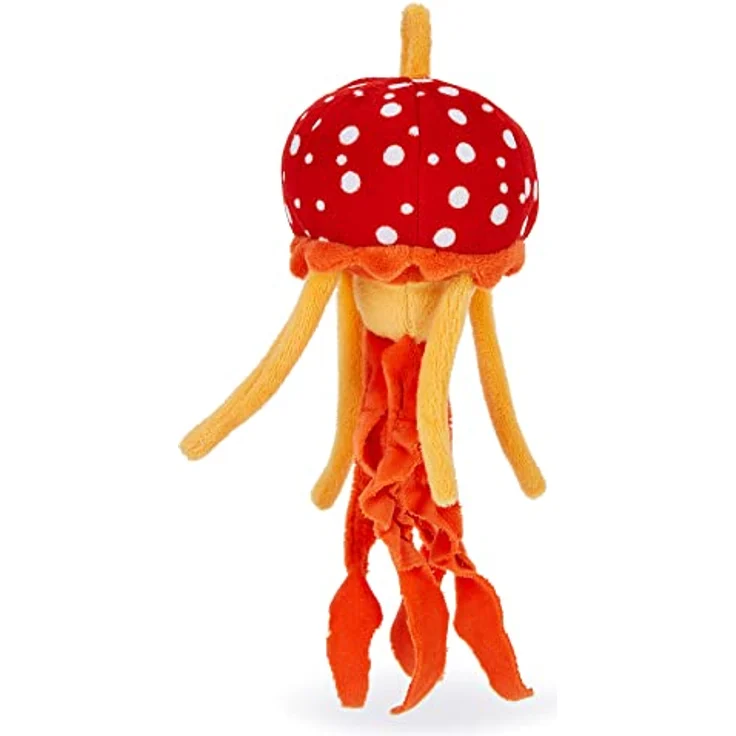 Zappi Co Weich gefülltes Kuscheltier Qualle, Rot/Orange, 18-20 cm, aus recyceltem Material, ideal zum Kuscheln und Spielen – Bild 1