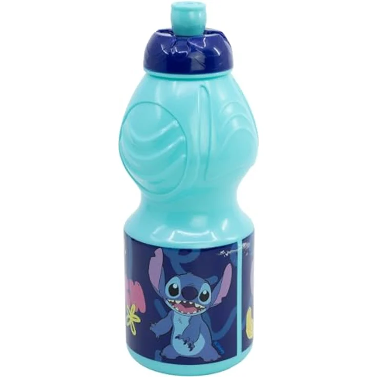 Stor KINDER-SPORTFLASCHE 400 ML | STITCH PALMS, BPA-frei, Offiziell lizenziert, Wiederverwendbar – Bild 3