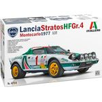 Italeri 4714 1:12 Lancia Stratos HF Gr.4, detaillierter Plastikmodellbausatz für Modellbau und Hobby, unlackiert