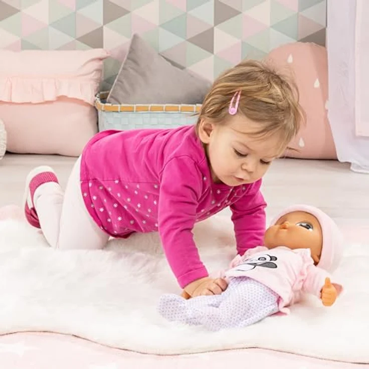 Bayer Babypuppe I Baby Interactive, 38 cm, inklusive Schnuller und Fläschchen, interaktive Funktionen – Bild 7