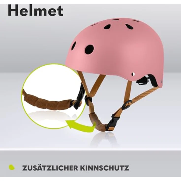 Lionelo Helmet Kinderfahrradhelm, verstellbar 50-56 cm, mit Kinnschutz, Intertek zertifiziert, Größe S - für Mädchen und Jungen, matte Oberfläche – Bild 5