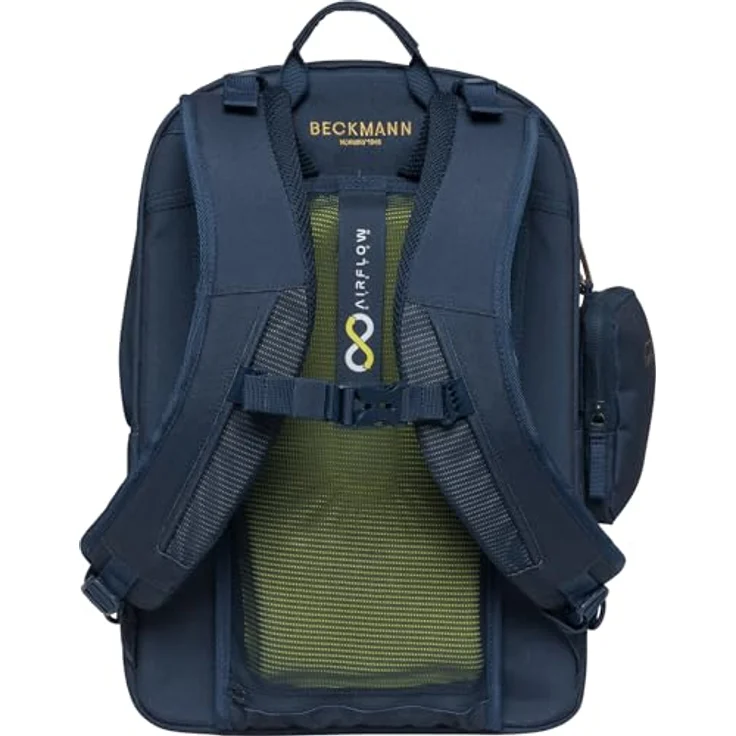 Beckmann Norway Schulrucksack Sport Air, ergonomischer Rucksack mit 30 Liter Volumen, grün, wasserabweisendes Material aus recycelten PET-Flaschen – Bild 5