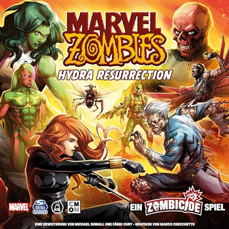 Cmon Marvel Zombies - Hydra Resurrection, Brettspiel für 1-6 Spieler, ab 14 Jahren, Erweiterung mit Missionen für Helden- und Zombiemodus – Bild 2
