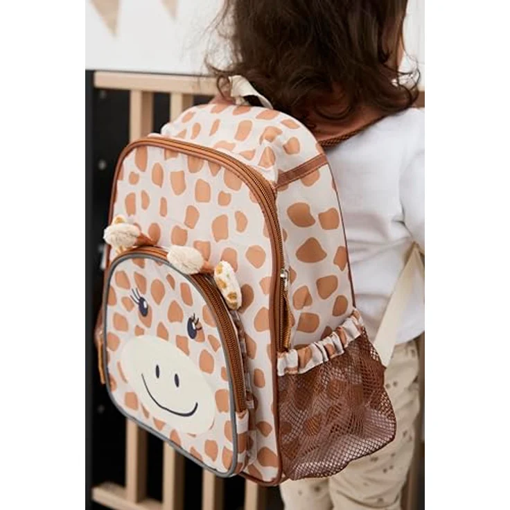 Sterntaler Mini-Rucksack Giraffe Kaya, Kindergartentasche mit Kühlfunktion, gelb, wasserabweisend, reflektierenden Elementen und Namensschild – Bild 7