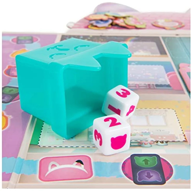 Spin Master Games Gabby's Dollhouse Meow-Mazing Brettspiel mit 4 Kitty Stirnbändern, für Familien und Kinder ab 4 Jahren, Mehrfarbig – Bild 5