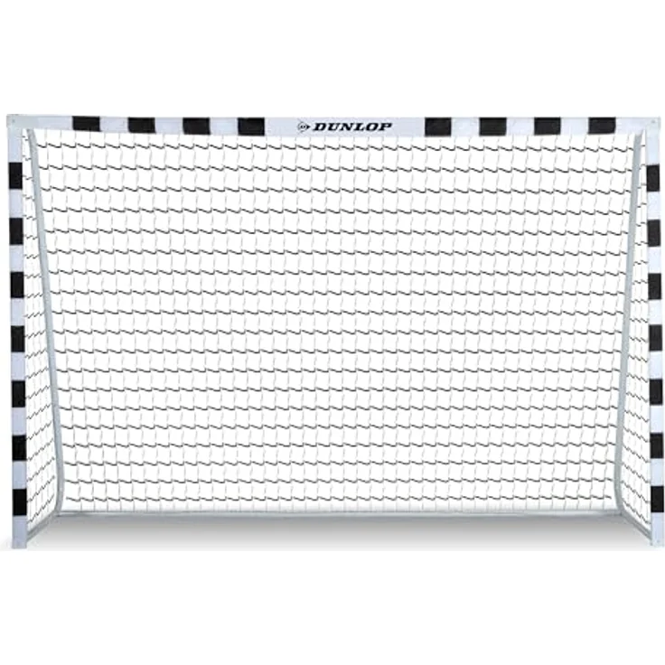DUNLOP Fußballtor - Fussballtor 300 x 200 x 90 cm - Metall - Schwarz/Weiß - für Garten Kinder und Erwachsene - Innen und Außen – Bild 1