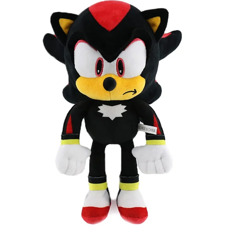 Sonic SEGA Kuscheltier Sonic The Hedgehog schwarz 30cm, Super weicher Plüsch Stofftier für Kinder
