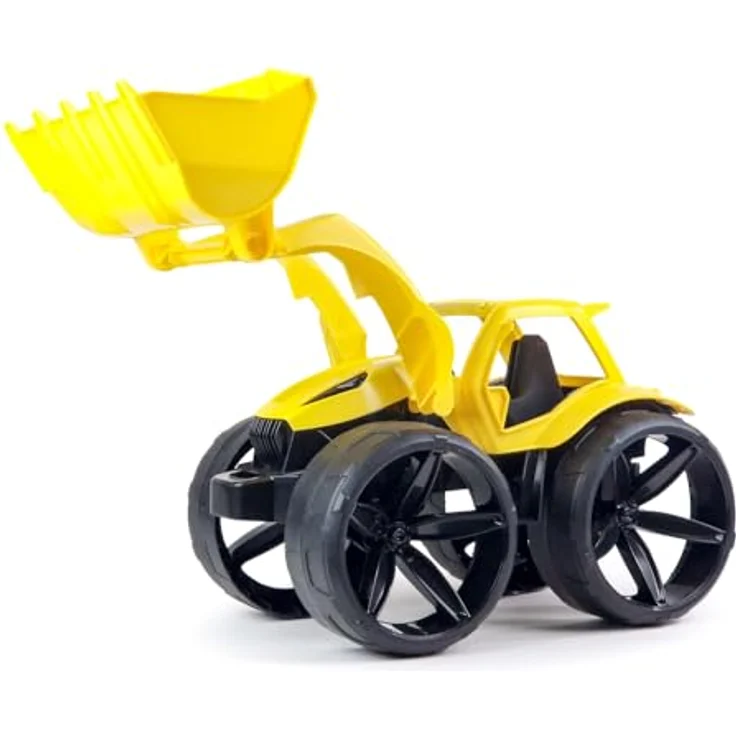 Wader 64530 Maximus Traktor, gelb mit extra breiten Reifen, Größe ca. 68 cm, für Kinder ab 12 Monaten, fördert Kreativität und motorische Fähigkeiten – Bild 2