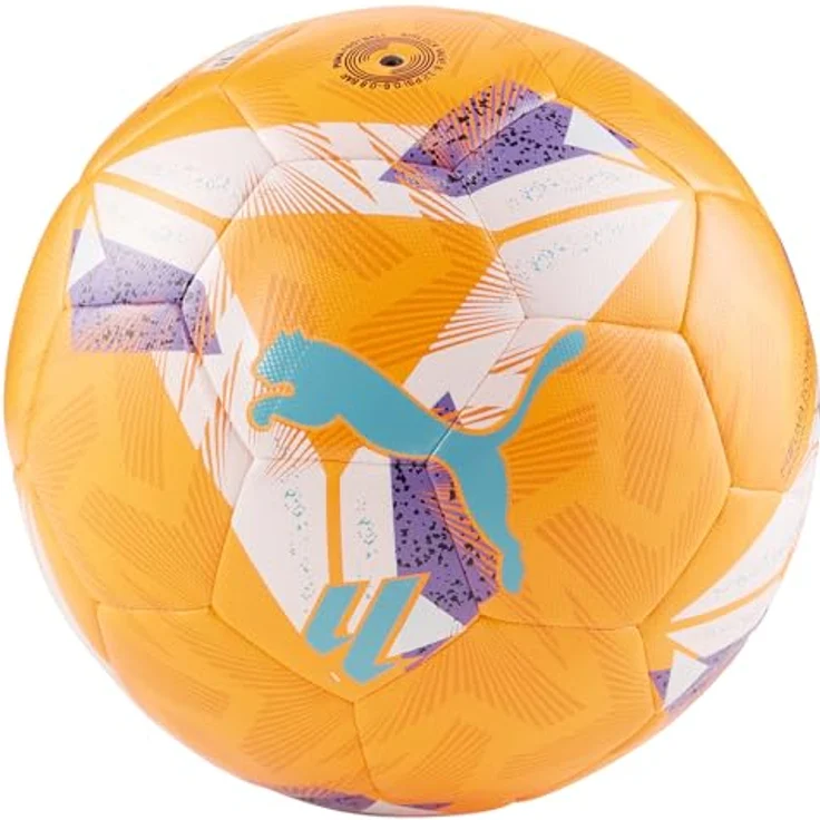 PUMA Orbita LaLiga 1 Hybrid Fußball Größe 5, Fluo Orange Multicolor für Erwachsene – Bild 2