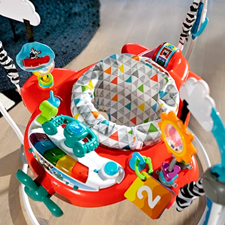 Baby Einstein 2-in-1 Activity-Jumper: Sky Explorers, interaktives Spielcenter mit 20 Melodien, 360° drehbarem Sitz und höhenverstellbar, für Babys von 6 Monaten bis 1 Jahr – Bild 9