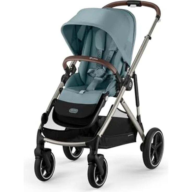 Cybex Gold Kinderwagen GAZELLE S, All-in-1-System mit 20+ Konfigurationen, Stormy Blue, Ab Geburt bis ca. 4 Jahre, Max. 22 kg – Bild 1