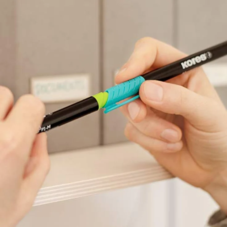 Kores - K-Marker P1: Bunte Permanent Marker Stifte, Dünne Faserspitze mit wasserfester und nahezu geruchsfreier Tinte, für alle Oberflächen, Packung von 6 sortierten Farben – Bild 4