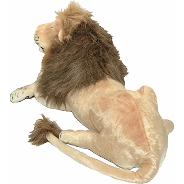 Geschenkestadl Löwe XXL Plüschtier 1,10 m Kuscheltier Braun Softtier Stofftier 100% Polyester, Majestätisches Stofftier mit echtem Löwenaussehen – Bild 2