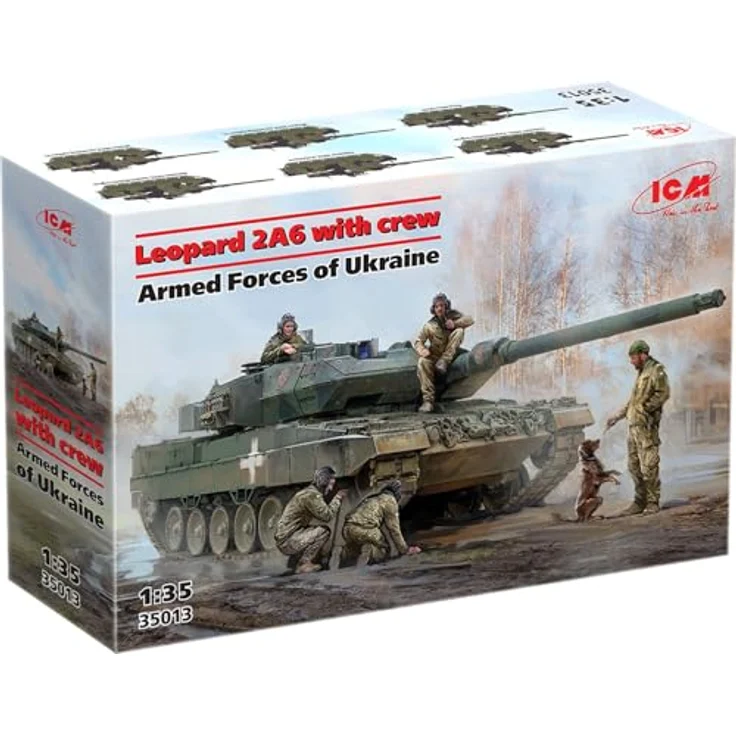 ICM Leopard 2A6 der Streitkräfte der Ukraine, Modellfahrzeug mit detailgetreuer Besatzung und präziser Ausstattung – Bild 1