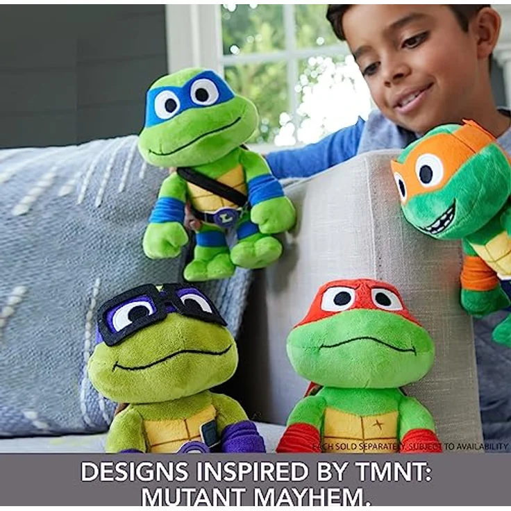 TEENAGE MUTANT Ninja Turtles Mutant Mayhem - 20 cm Anführer Leo Plüschfigur zum Kuscheln und Spielen, tolles Geschenk für TMNT-Fans ab 3 Jahren, HRC77 – Bild 3