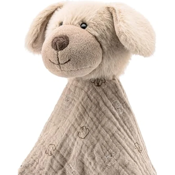 Sterntaler® Schmusetuch Hund Lucky, L, leichtes Musselin mit niedlichem Allover-Print, ideale Einschlafhilfe, pflegeleicht bei 40°C Waschmaschine – Bild 4