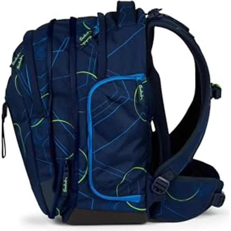 Satch Schulrucksack match, erweiterbarer Rucksack mit 5 Liter Volumenerweiterung, ergonomisch anpassbar, reflektierend, blau – Bild 8