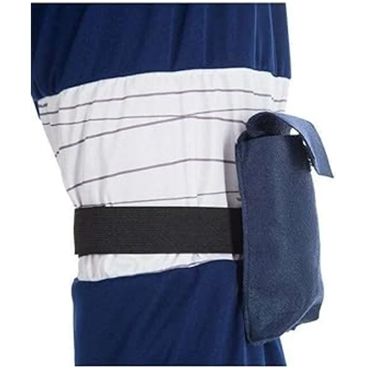 Chaks Naruto Kakashi-Kostüm für Herren grün-blau - Blau, Lizenz-Verkleidung mit Weste, Hose, Halstuch und Stirnband – Bild 4