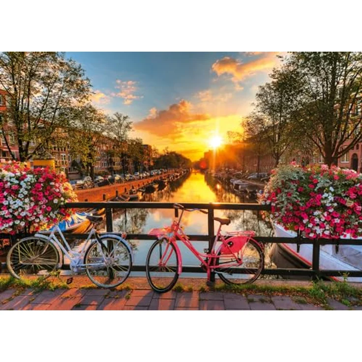 Ravensburger Puzzle 12000662 - Fahrräder in Amsterdam - 1000 Teile Puzzle für Erwachsene und Kinder ab 14 Jahren, Stadt-Puzzle Amsterdam, recycelte Pappe, 69,90 cm x 49,70 cm – Bild 1