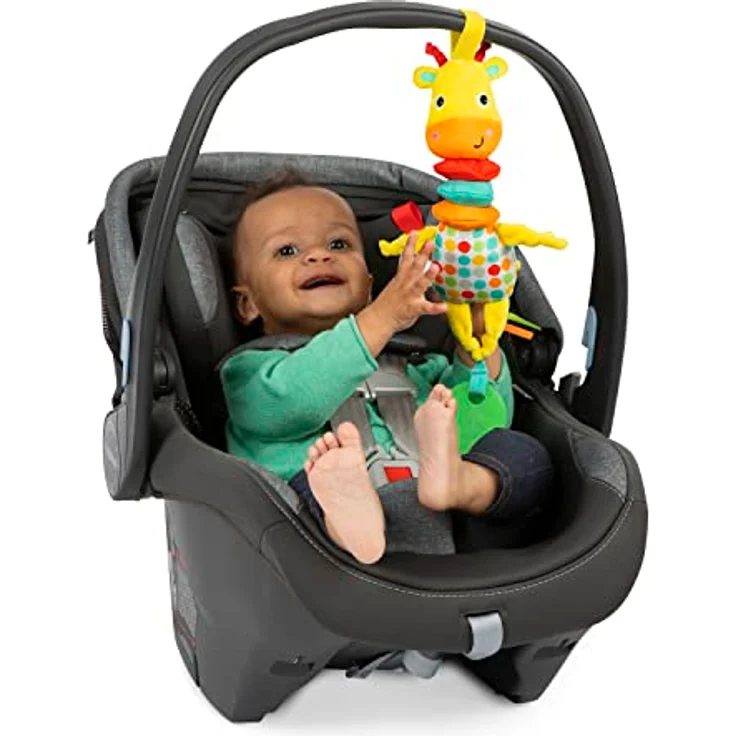 Bright Starts Pull, Play 'n Boogie Plüschgiraffe, erweiterbarer Körper mit fröhlichen Melodien, für Neugeborene und älter – Bild 2