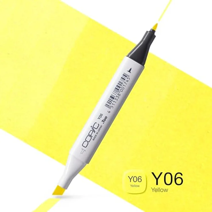 Copic Classic Marker Typ Y - 06, Yellow, professioneller Layoutmarker mit breiter und feiner Spitze, schnelltrocknend – Bild 2
