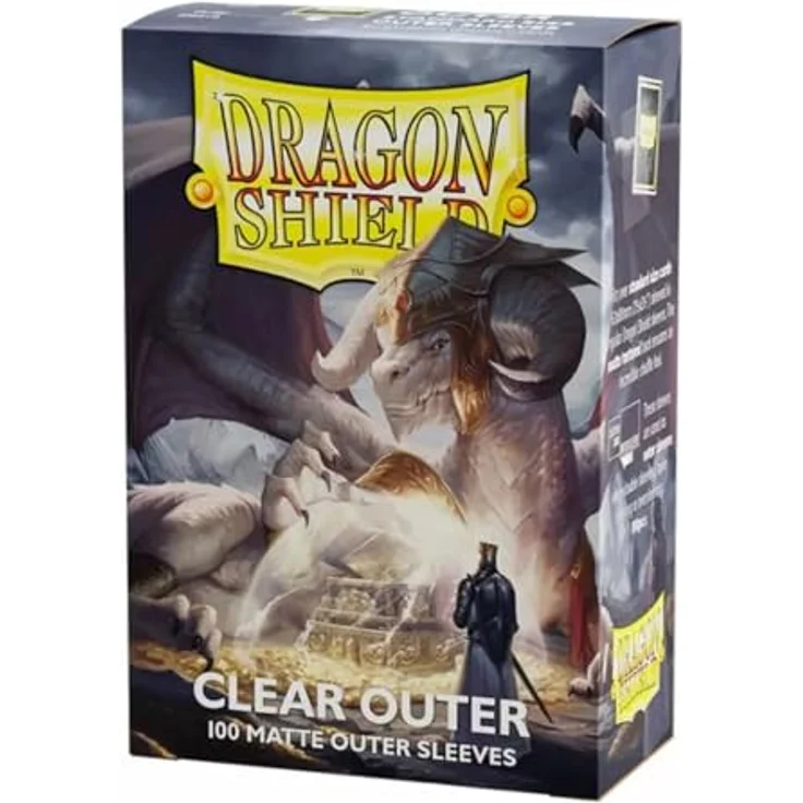 Dragon Shield Arcane Tinmen Dragon Shield: Outer Sleeves - Matte Clear, 100 Stück für Sammelkarten – Bild 1