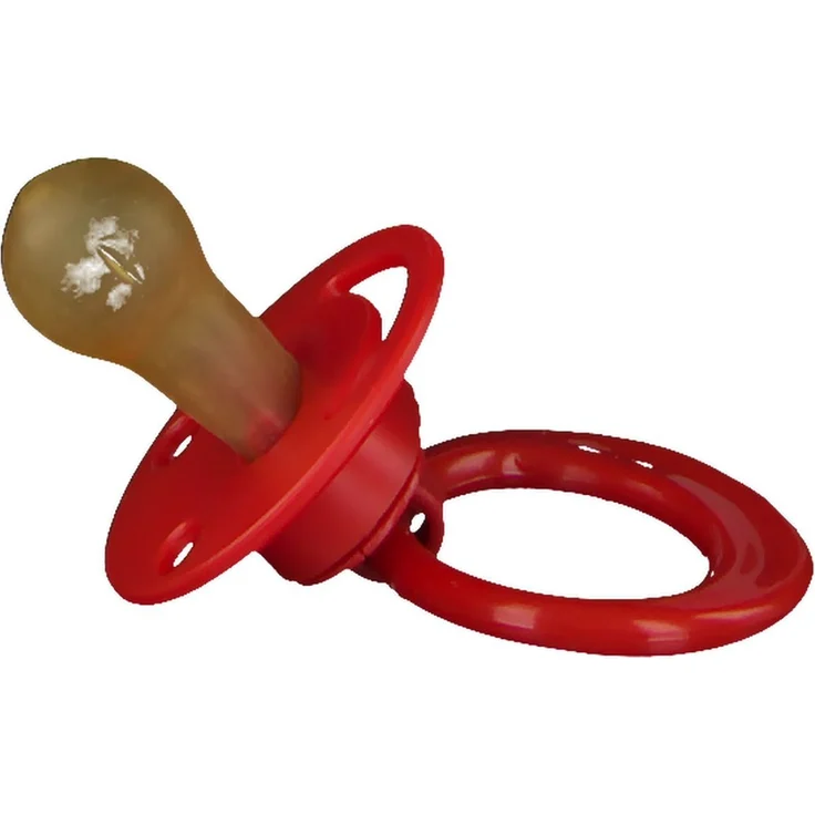 Dr. Junghans Beruhigungssauger kirschf.Lat.0-6 M.rot 1 St Schnuller