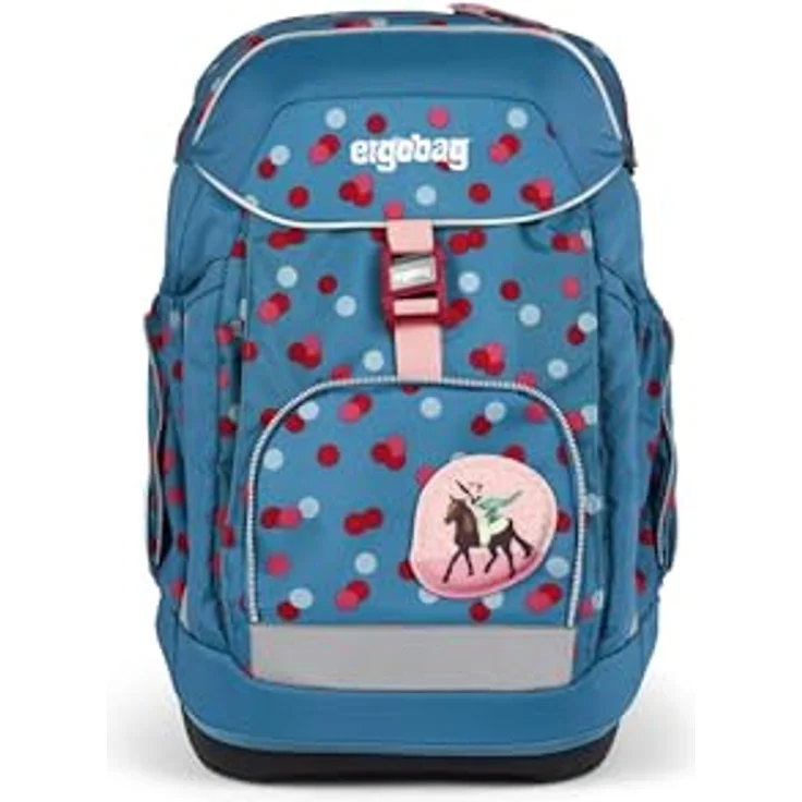 ergobag Schulrucksack Maxi (5tlg), ergonomisch, 100% recyceltes PET, mit Federmäppchen und Sportrucksack, blau – Bild 3