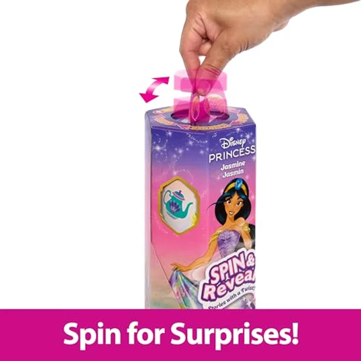 Mattel® Anziehpuppe Disney Princess Spin & Reveal Jasmin, Puppe mit geheimer Blumenszene und 5 Accessoires – Bild 4