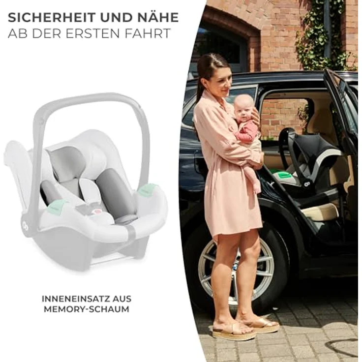KinderKraft Mink Pro + Base Mink FX, Reboarder für Kinder 40-75 cm, ECE R129/i-Size, integrierter Einsatz, H-Guard System, SPS, einfache Isofix-Montage – Bild 6