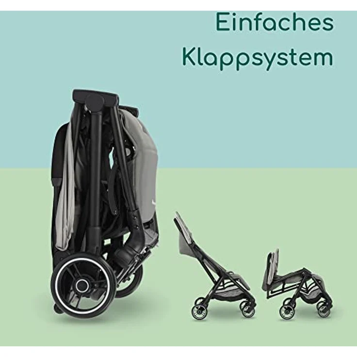 Bebeconfort Bonny, ultrakompakter 3-in-1 Kinderwagen mit automatischem Klappsystem, grau – Bild 5