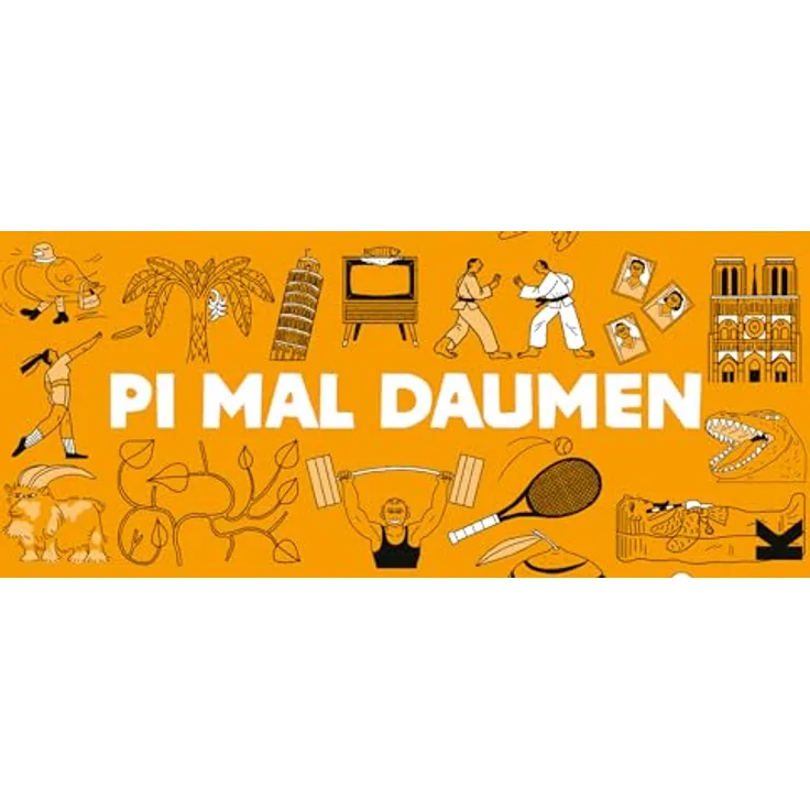 Laurence King Verlag Pi mal Daumen, Schätzspiel für Wissensliebhaber, gelb