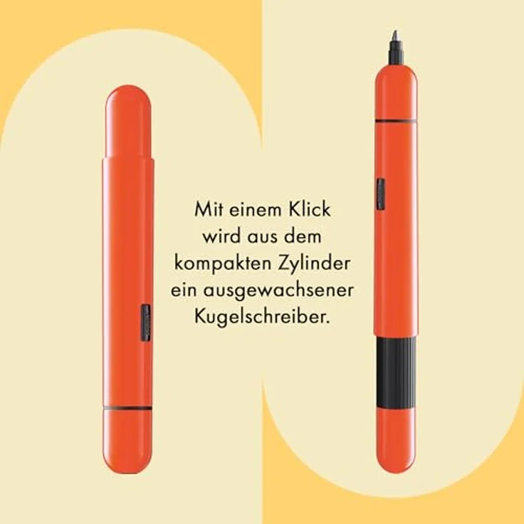 Lamy Pico, Kugelschreiber, laserorange hochglanz, ausziehbar, mit M22 Mine in Schwarz – Bild 4