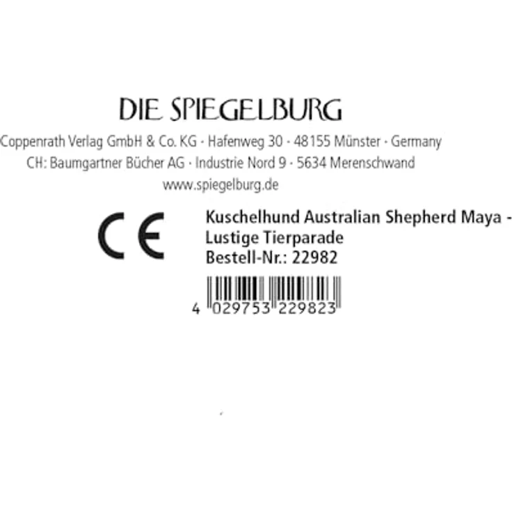 Die Spiegelburg Coppenrath Kuschelhund Australian Shepherd Maya, 26 cm, mit rotem Halstuch, weich und anschmiegsam – Bild 3