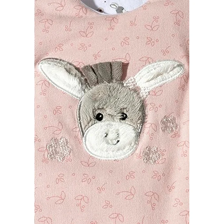 Sterntaler Baby Schlafsack Esel Emmi Girl flora rose Größe 62/68, mit niedlicher Esel Applikation und praktischen Details – Bild 3