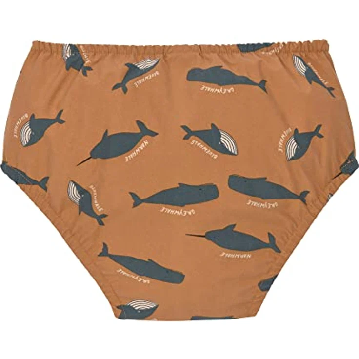 LÄSSIG Baby Kinder Schwimmwindel Windelbadehose Swim Diaper Whale Caramel, 03-06 Monate, Größe: 62/68 – Bild 2