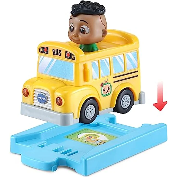 VTech Baby TUT TUT Baby Flitzer - CoComelon Codys Schulbus mit Schiene, spricht Sätze und spielt Lieder, deutsch, 1,5-5 Jahre – Bild 2