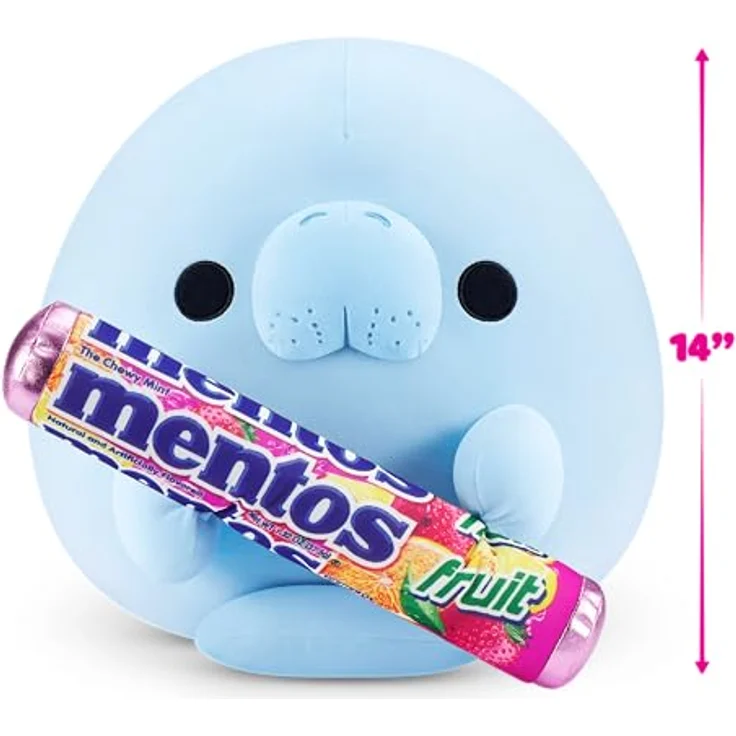 Snackles Serie 2, 35 cm ZURU Plüschspielzeug mit Snackmarken-Accessoire (Sea Cow, Mentos), superweicher Kuschelfreund zum Sammeln – Bild 3