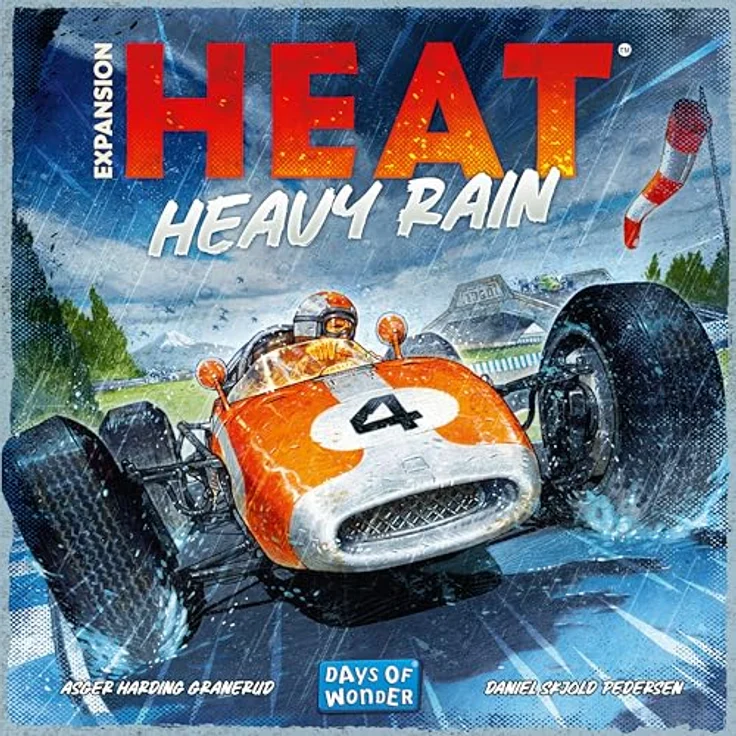 Asmodée HEAT - Heavy Rain Expansion (DOW9102), Brettspiel-Erweiterung für strategisches Rennspiel – Bild 2