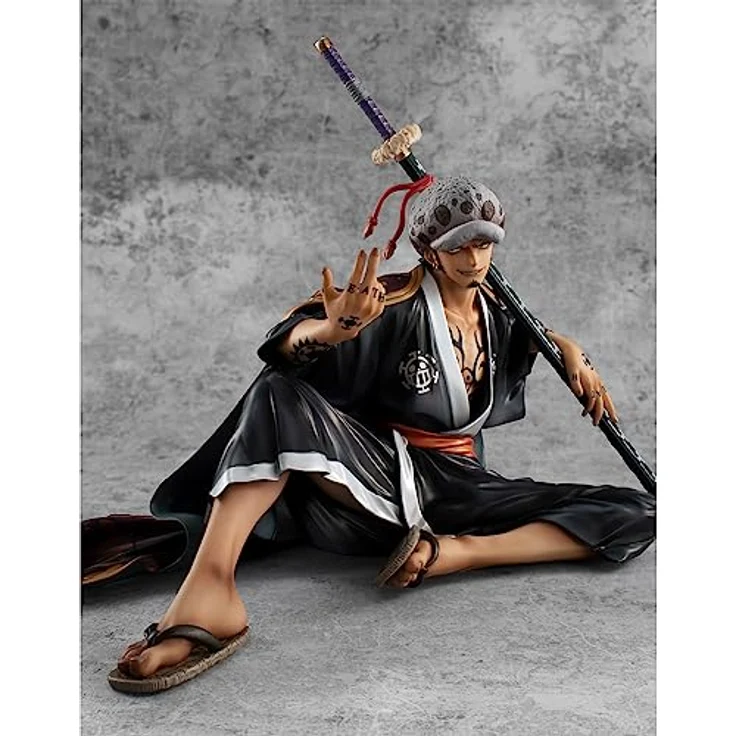 MegaHouse One Piece Warriors Alliance Trafalgar Law, Portrait of Pirates Sammelfigur, 17,5 cm, Wano Country Outfit, mit zusätzlichem Arm – Bild 5