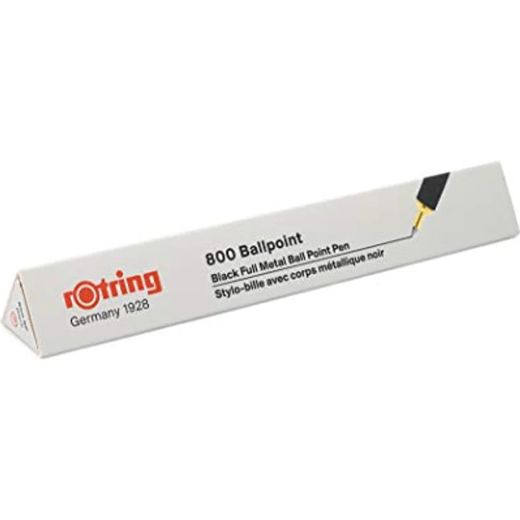 Rotring Kugelschreiber 800 M, massiver Metallschaft im Sechskant-Design, 24K goldplattierte Zierteile, Schwarz-Rot – Bild 9