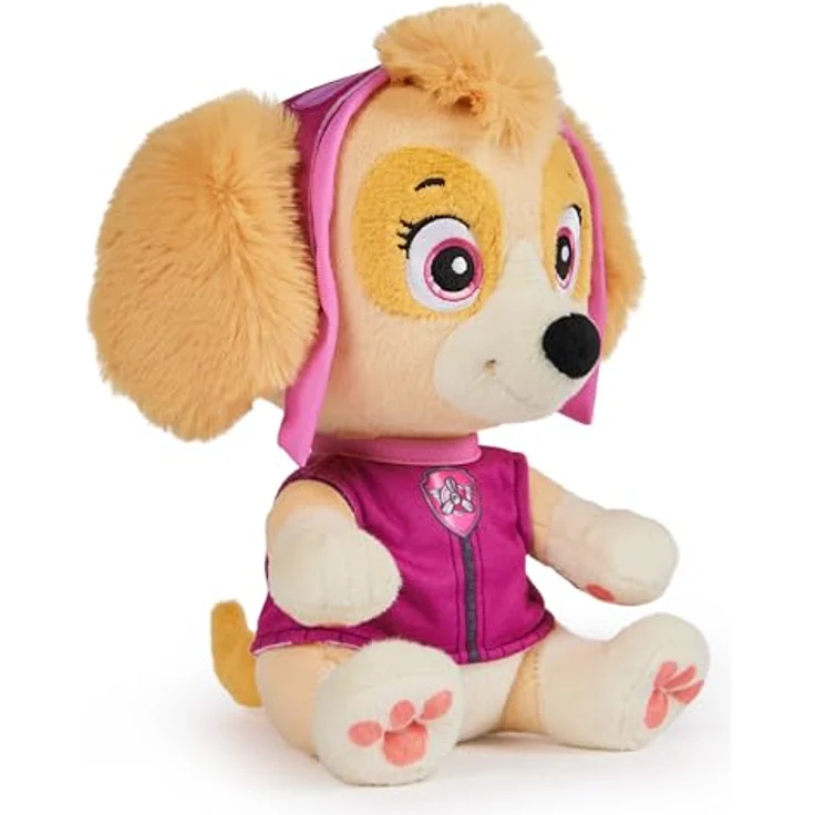 Spin Master SPIN Psi Patrol Kuscheliger Schläfer Skye 6070311, Plüschtier mit umwandelbarer Piloten-Uniform und Schlafanzug – Bild 1